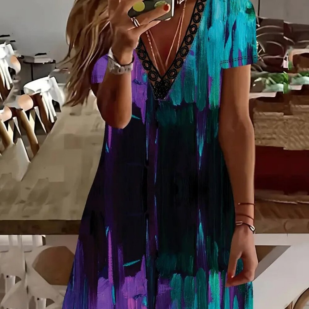 Graffiti Print Dress - NEW